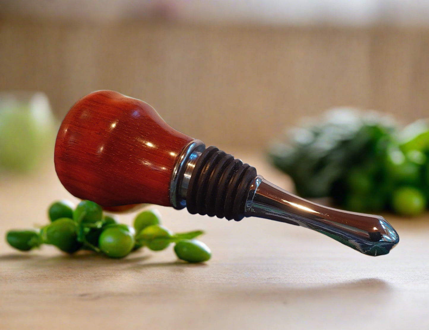 Bottle Stopper - Hand-Turned Wood