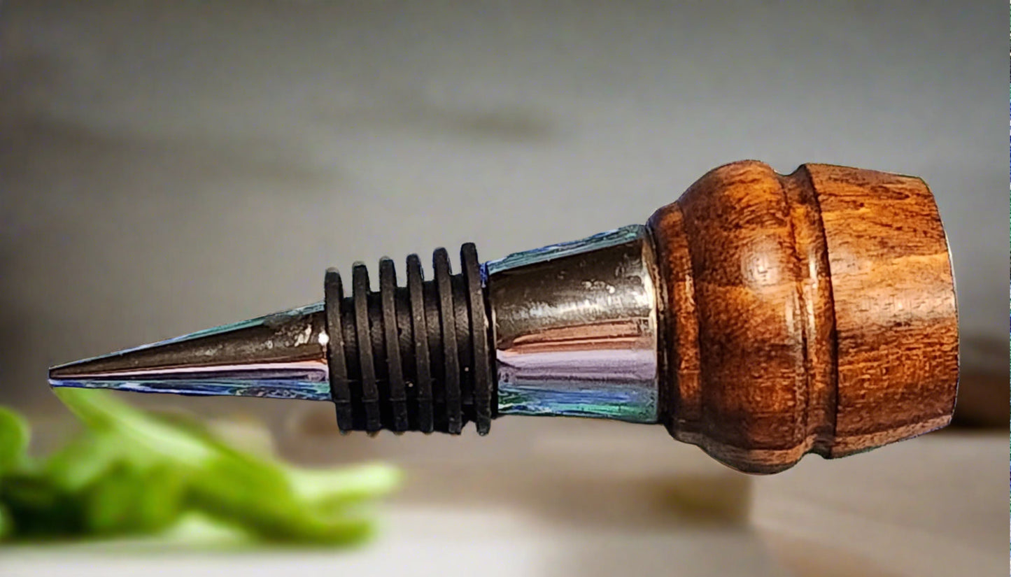 Bottle Stopper - Hand-Turned Wood